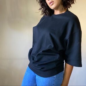 Asos black short sleeved sweater size small